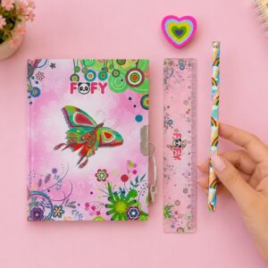 Kit Borboletas ROSA 4 Peças - FOFY - BLISTER