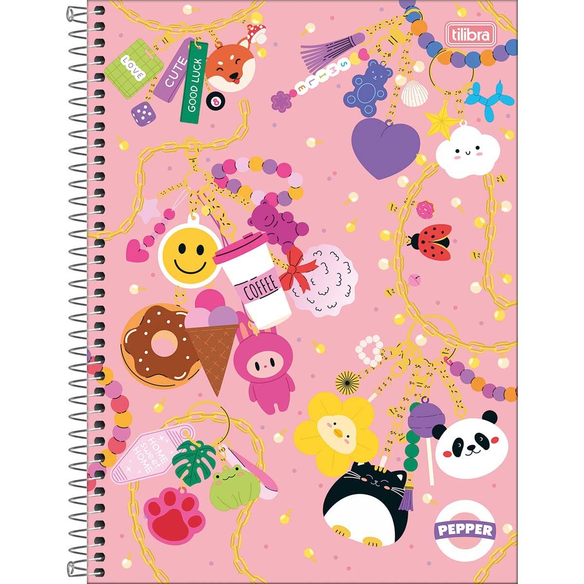 Caderno Universitário Espiral PEPPER FEMININO 1M 80 fls - TILIBRA - UND