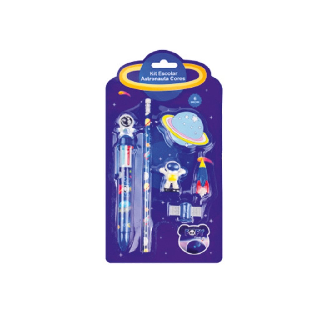 KIT Astronauta Cores 6 Peças - FOFY - BLISTER