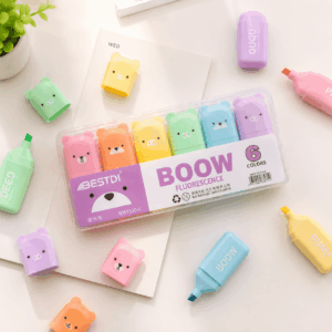 Marca Texto Ursinho Boow 6 UND - IMPORTADO - BLISTER