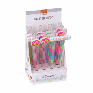 Caneta Esferográfica Gel Colorida Cute BRW