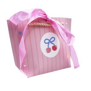 Embalagem Sacola Presente Cereja c/ Fita M 20x28 x 9cm UNISO - UND