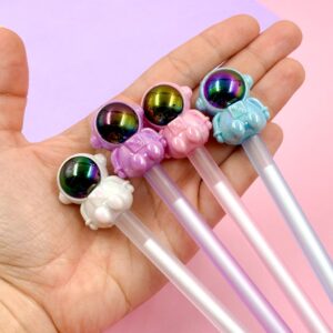 Caneta Fofa Astronauta Cristal - Pacote 6 Und