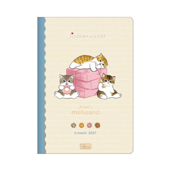 Planner 2027 Grampeado Gato Mofusand 17,8x25,4cm - TILIBRA - UND