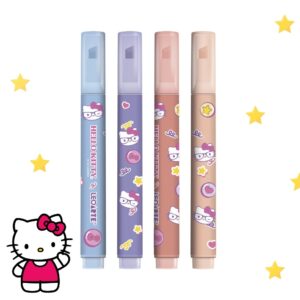 Marca Texto hello Kitty - Estojo 4 Cores - Leo e Leo