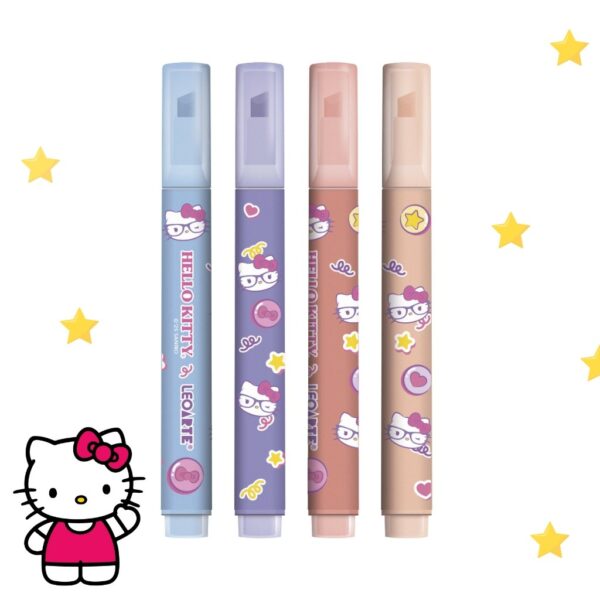 Marca Texto hello Kitty - Estojo 4 Cores - Leo e Leo