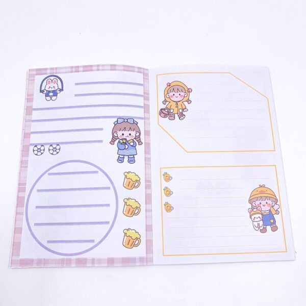 Caderninho Fofo Menininhas c/2 folhas de adesivo