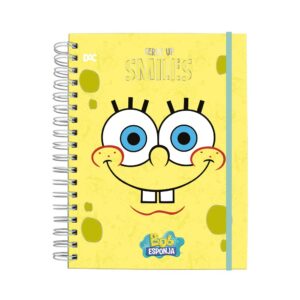 Caderno Smart Universitário 10 Divisórias Bob Esponja Amarelo 80 fls - DAC