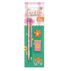 Kit Escolar Jardim 4 Peças LEO E LEO - BLISTER