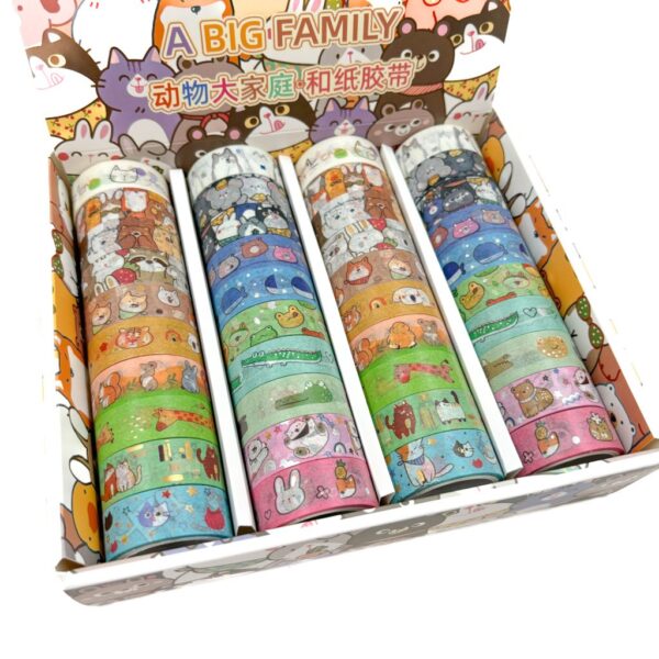 Washi tape bichinhos fofos - Cx 40 Und