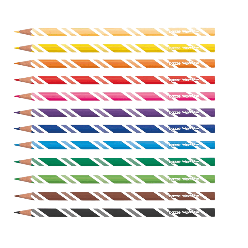 Lápis de Cor Wave Fun 12 Cores - TRIS BAZZE - BLISTER