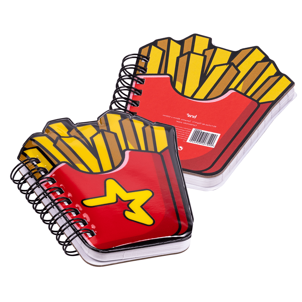 Caderno Formato Fast Food  80 fls 95X100mm - BRW - UND