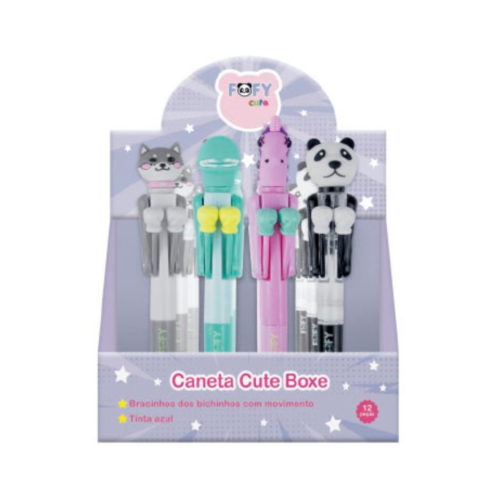 Caneta Cute Boxe Sortida - FOFY - DISPLAY 12 UND