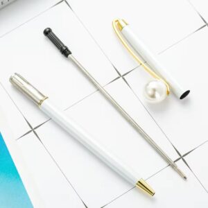 Caneta Luxo Metálica Pérola Unic - Kit 4 Und