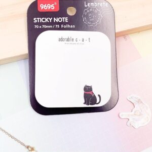 Bloco de Notas Adesivado Gatinhos Divertidos 70x70mm - 4 Und