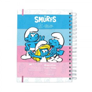 Caderno Smart Universitário 15 Divisórias Smurfs 140 fls - DAC