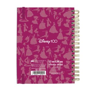 Caderno Smart Colegial 10 Matérias Princesas Disney DAC