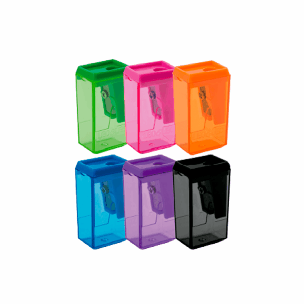 Apontador Retangular Color Bloco 40 - LEO E LEO - CX 24 UND