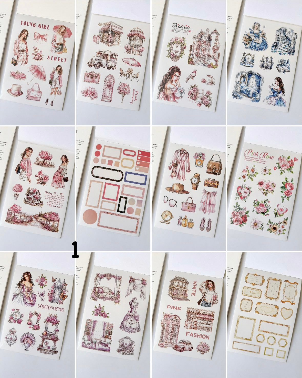 Caderno de Adesivos p/ Scrapbook e Colagens Moment Vibes 12 fls - IMPORTADO - UND