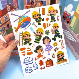 Kit Cenário Educativo Adesivo Gelatina Bombeiros - IMPORTADO - UND