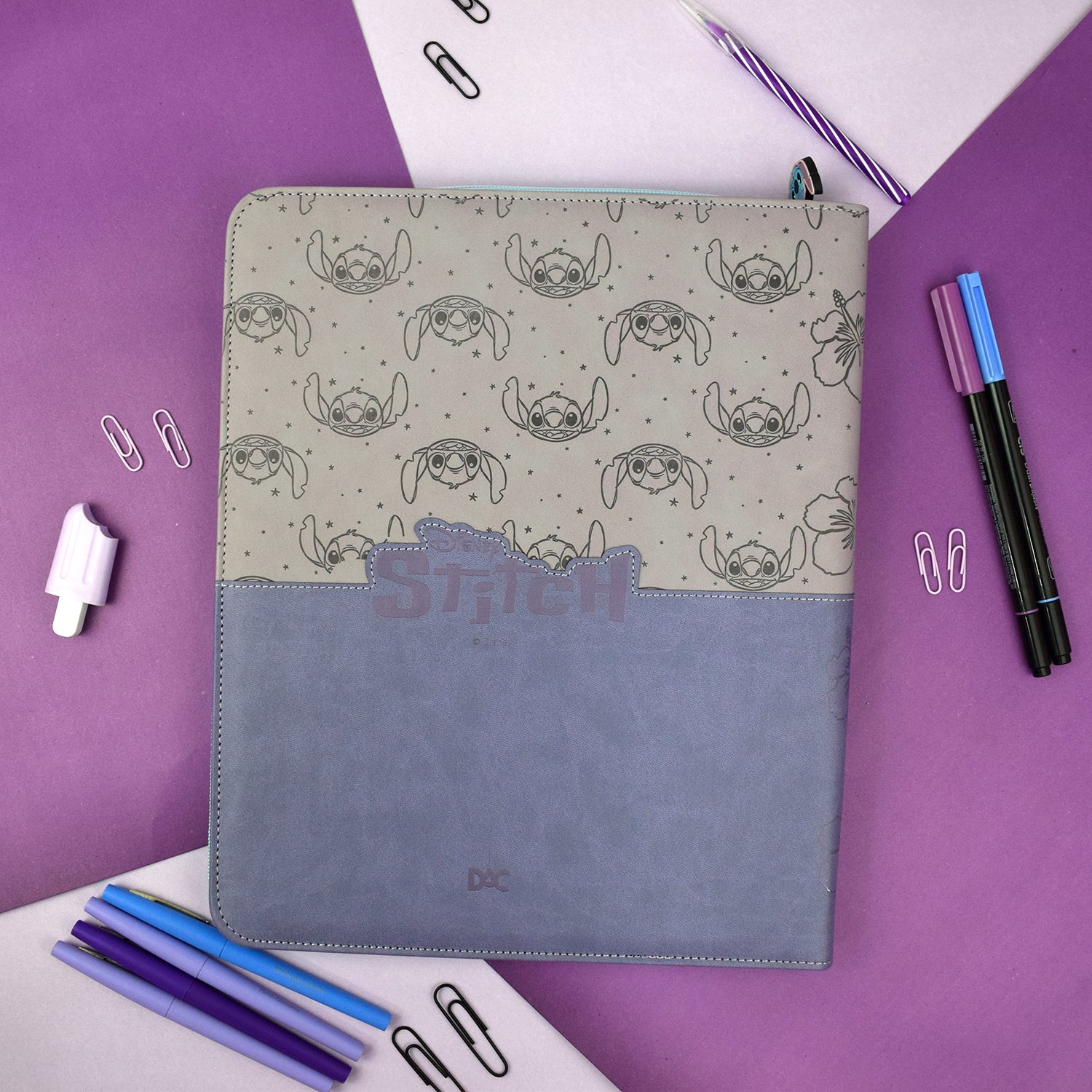 Fichário Universitário LUXO com Zíper Stitch - DAC