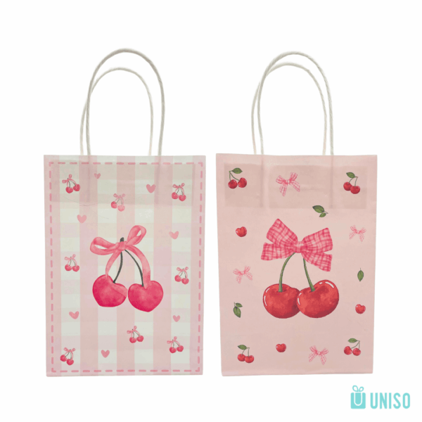 Embalagem Sacola  Presente Cereja 15x 21x 8cm - UNISO - UND