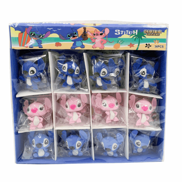 Borracha Fofa STITCH e ANGEL - CX 36 UND