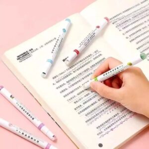 Carimbo Roller Marca Texto Estampado Estojo 6 Cores