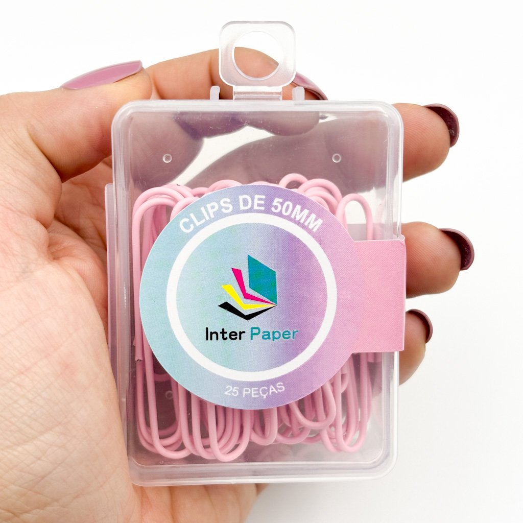 Clips Metal Colorido 50mm 25 Und - IMPORTADO - CAIXINHA