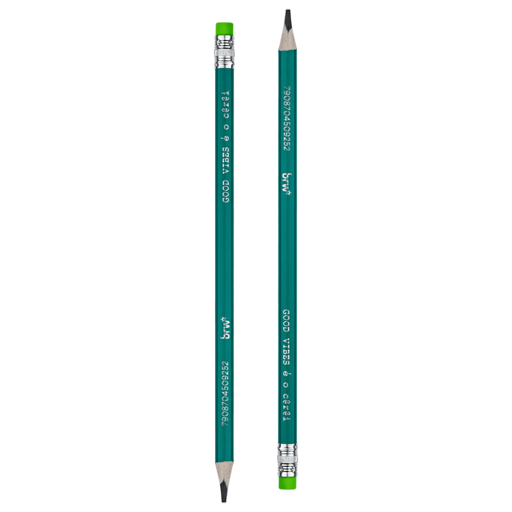 Lápis HB Triangular Estampado Sátira - BRW - DISPLAY 18 UND