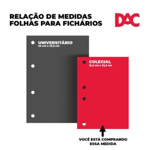 Refil Folhas Colorido Fichário Colegial Harry Potter DAC - Furos do meio juntos