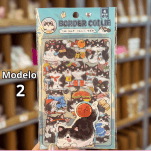 Pacote c/ 4 Cartelas Adesivo Cachorrinho Cute - IMPORTADO - UND