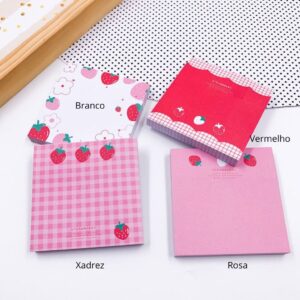 Bloco de Notas Adesivado Morango Strawberry - IMPORTADO - UND