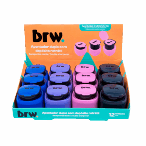Apontador Duplo c/ Depósito Retrátil - BRW - UND