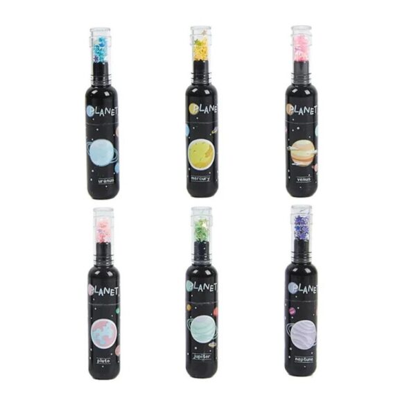Marca Texto Garrafinha Espacial -  Estojo 6 Cores