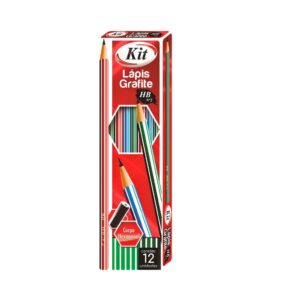Lápis Grafite HB Hexagonal Linhas - KIT OFICIAL - CX 12 UND