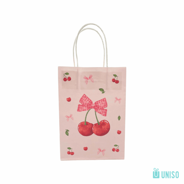Embalagem Sacola  Presente Cereja 15x 21x 8cm - UNISO - UND