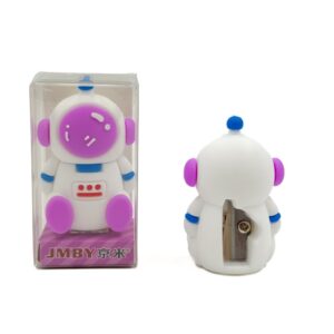 Apontador Emborrachado Astronauta Color - Cx 16 Und