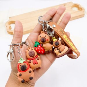 Chaveiro Fofo Capivara Happy - PACOTE 4 UND