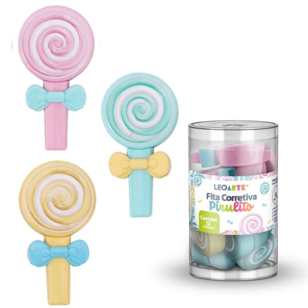 Fita Corretiva 6M x 5MM Food Trends Pirulito - Leo e Leo - Und