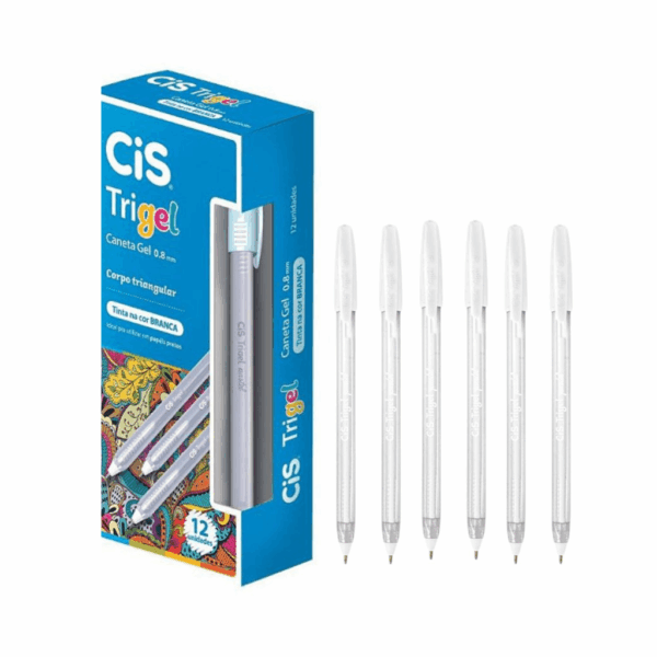 Caneta Trigel Branca 1.0 mm - CIS - CX 12 UND