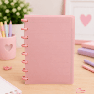 Caderno de Disco Clean ROSA A5 80 Fls /8 Discos 20x14cm - YINS PAPER - UND