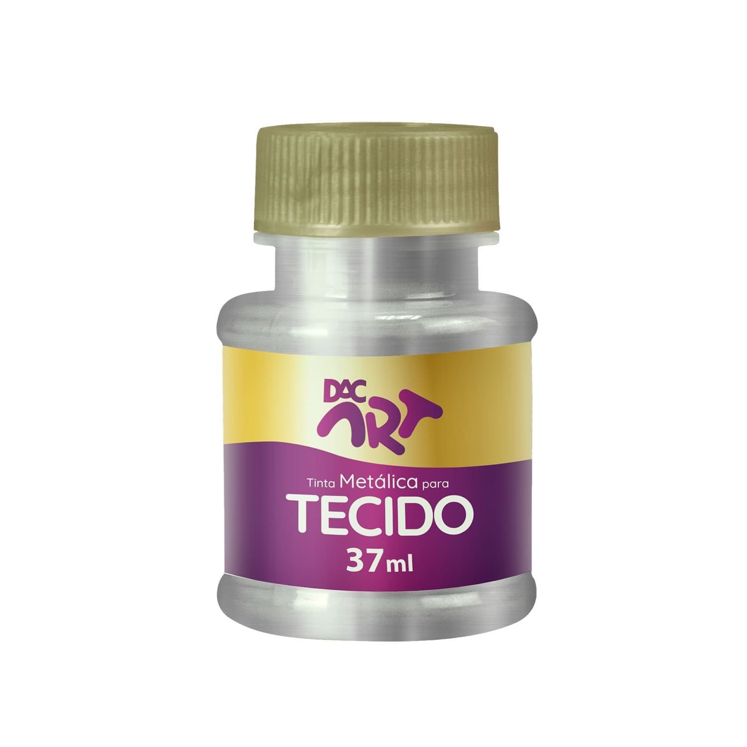 Tinta Metalica Para Tecido 37 ml PRATA DAC ART - UND