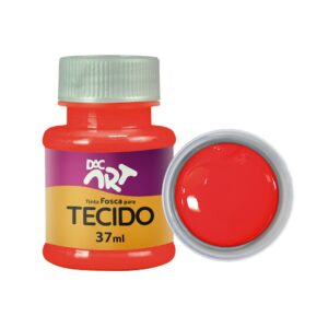 Tinta Fosca Para Tecido 37 ml VERMELHO FOGO DAC ART - UND