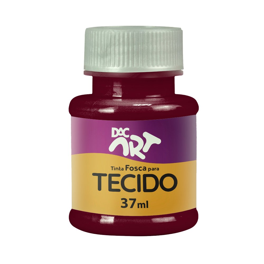 Tinta Fosca Para Tecido 37 ml VINHO DAC ART - UND