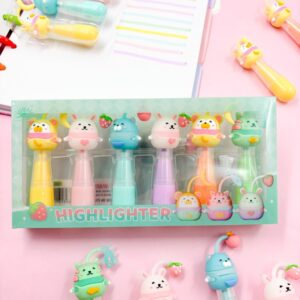Marca Texto Fofo Bichinhos Cute - Kit 6 Und