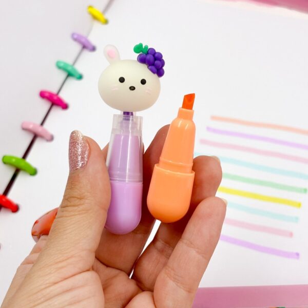 Marca Texto Fofo Coelhinho Cute - Kit 6 Und