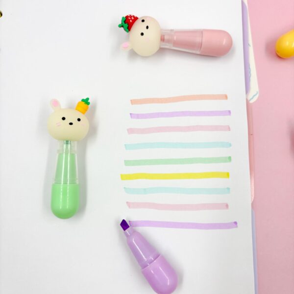 Marca Texto Fofo Coelhinho Cute - Kit 6 Und