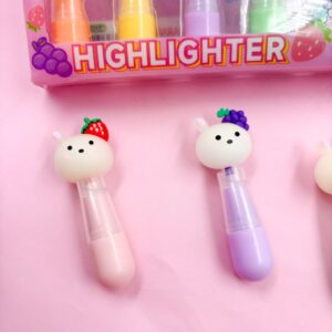 Marca Texto Fofo Coelhinho Cute - Kit 6 Und
