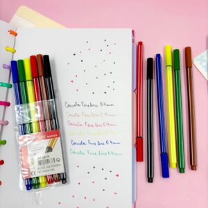 Caneta Fine Line Color 6 Cores - BLISTER